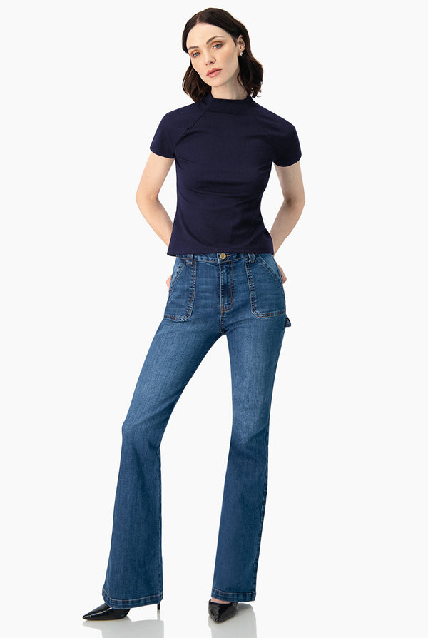 Playera recta de manga corta