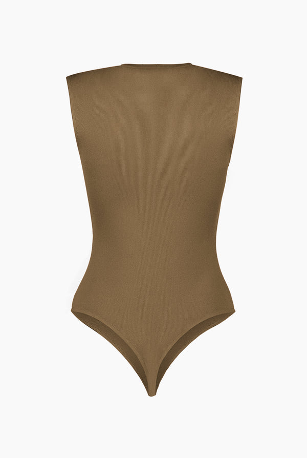 Body ajustado de cuello redondo