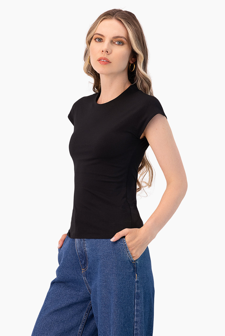 Blusa de hombro caido