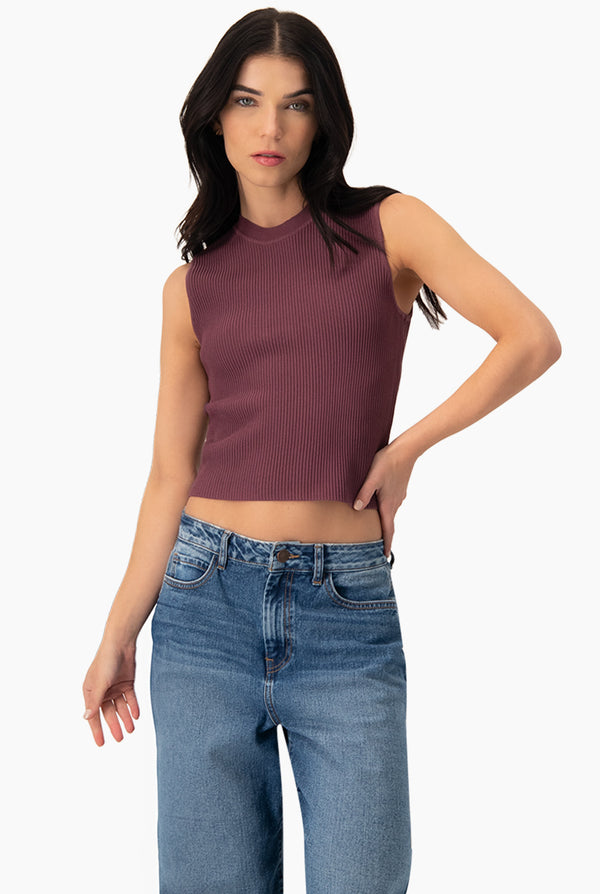 Slim Top Knitted Rib
