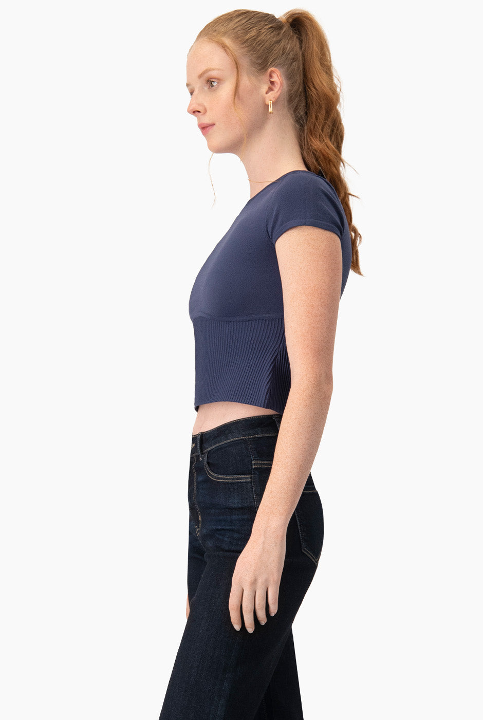 Slim Top Tejido Combinado