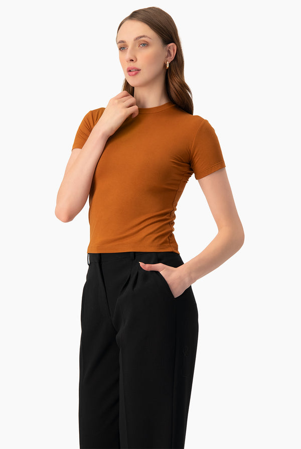 Playera basica recta manga corta