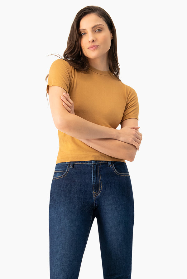 Playera basica recta manga corta