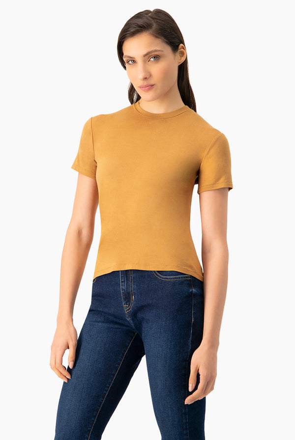 Playera basica recta manga corta