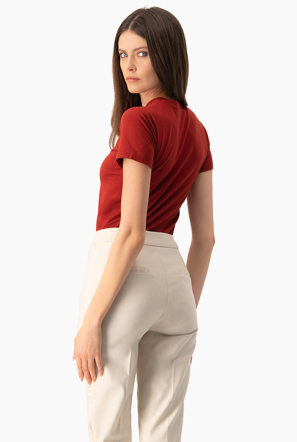 Playera basica recta manga corta