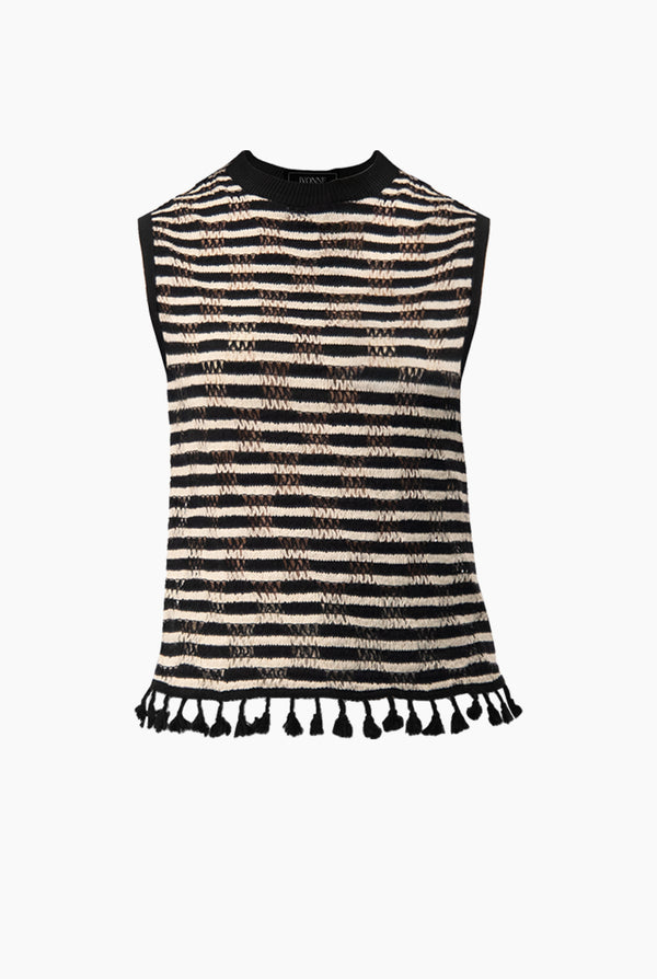 Blusa recta con borlas