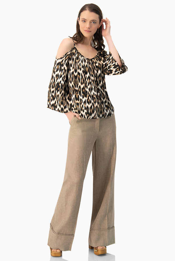 Blusa manga larga estampada