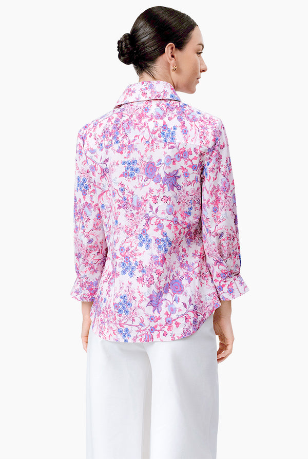 Blusa camisera recta estampada