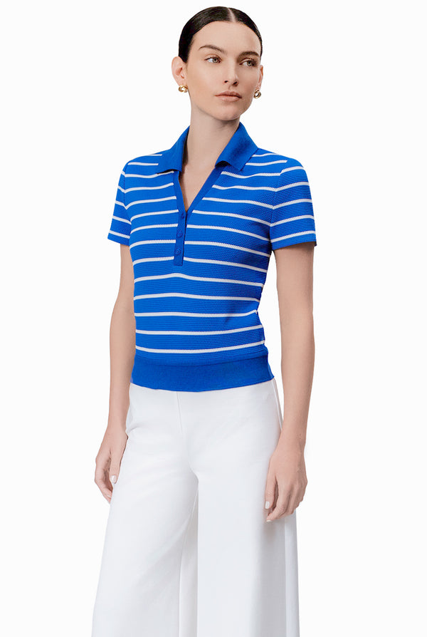 Blusa recta tejida escote V