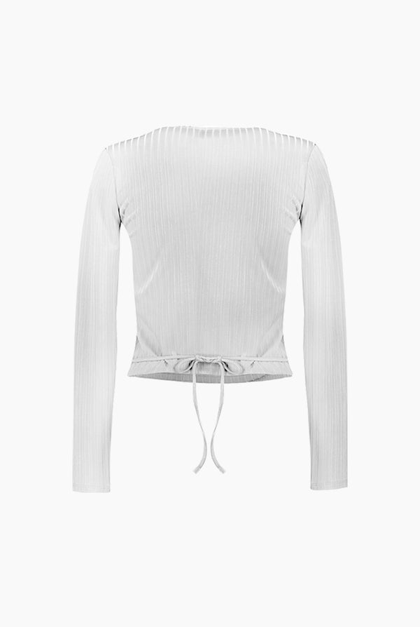 Blusa blanca de manga larga