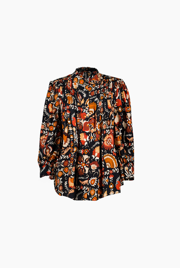 Blusa estampada y manga larga