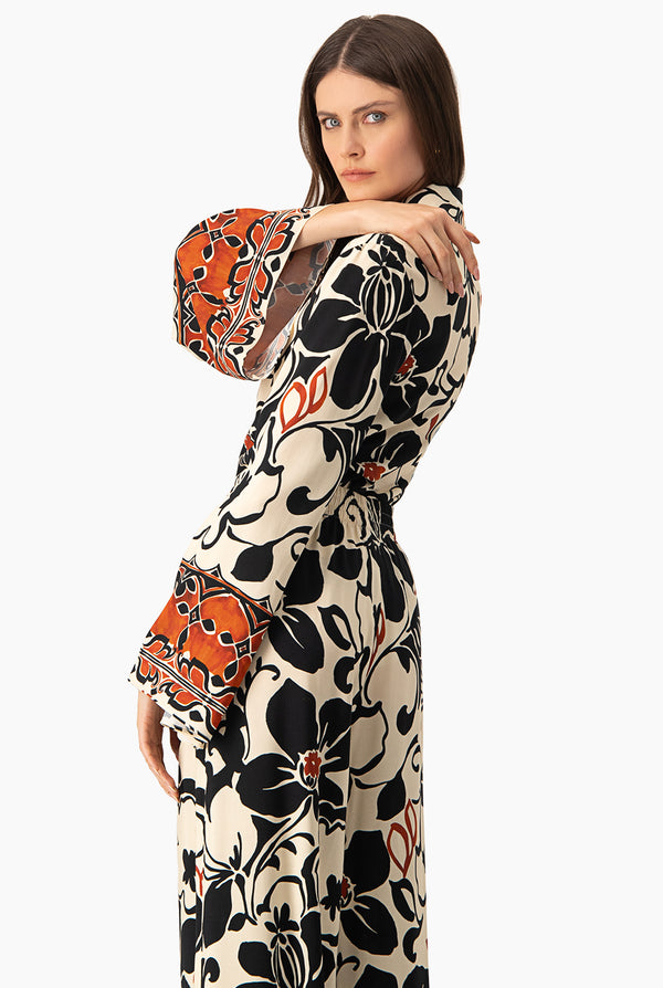 Blusa larga y cuello camisero