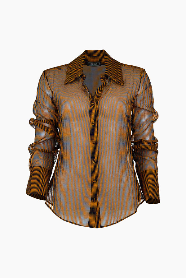 Blusa camisera y manga larga