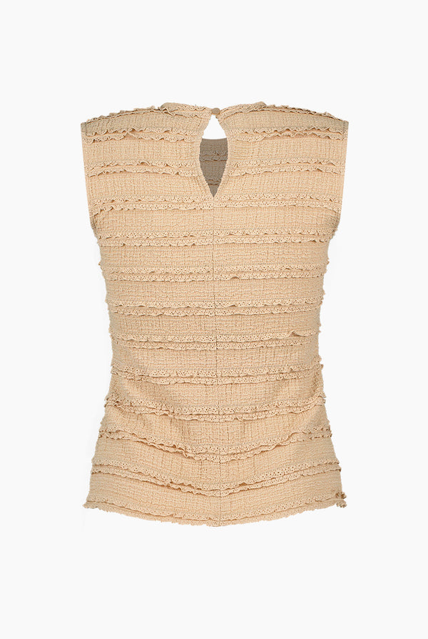 Blusa tejida sin mangas