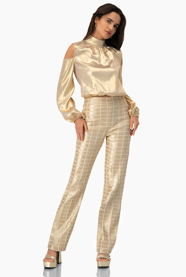 Blusa lisa de hombros descubiertos