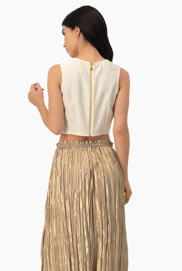 Blusa corta sin mangas