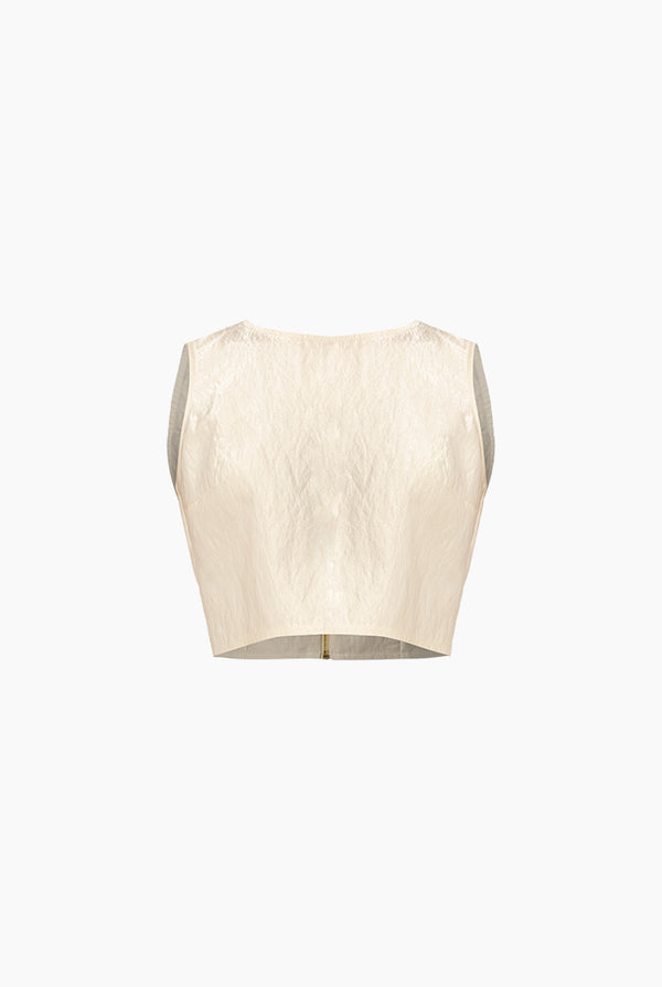 Blusa corta sin mangas