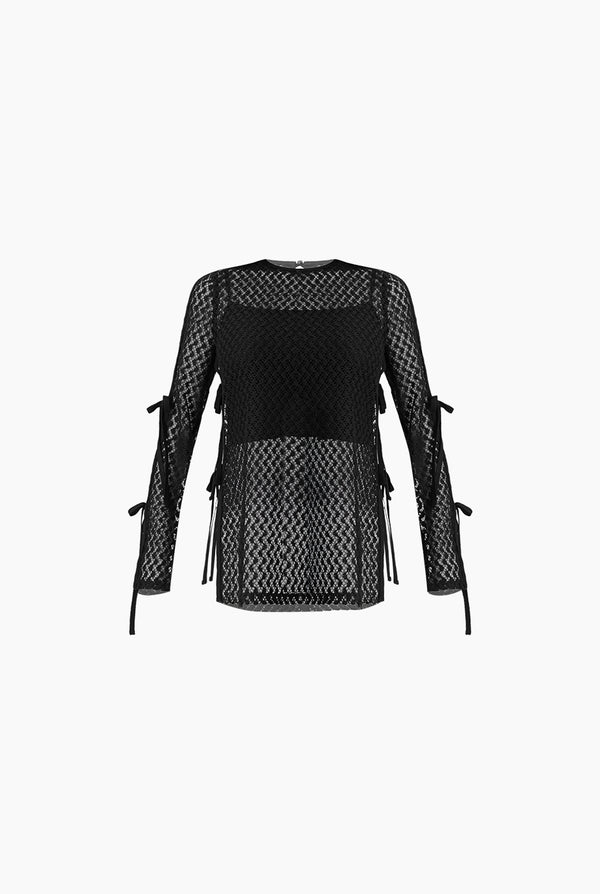 Bluson tejido con amarres