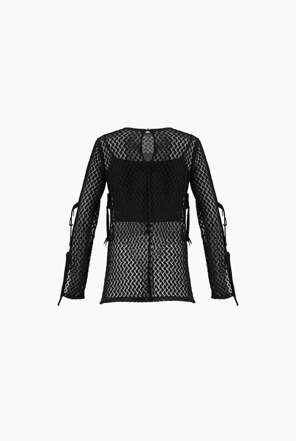 Bluson tejido con amarres