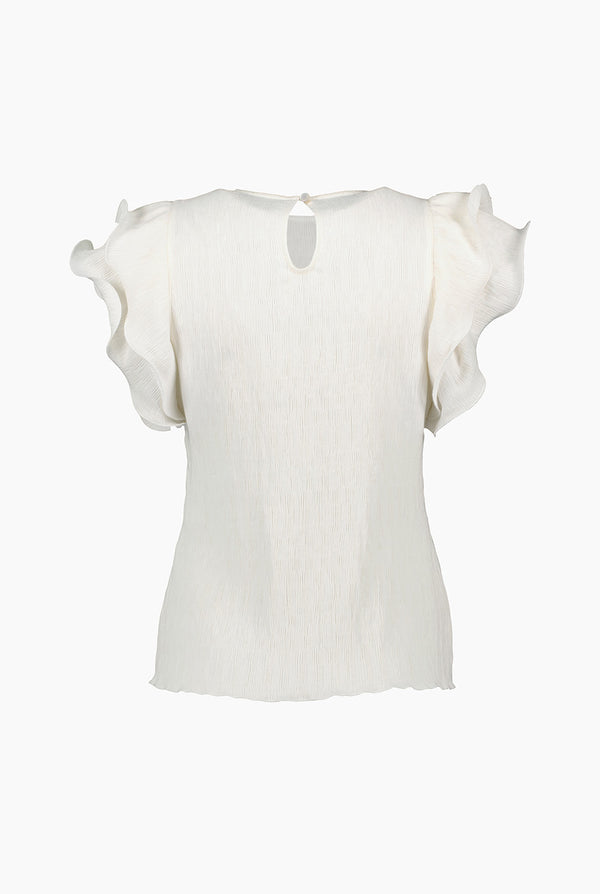 Blusa de manga volantes