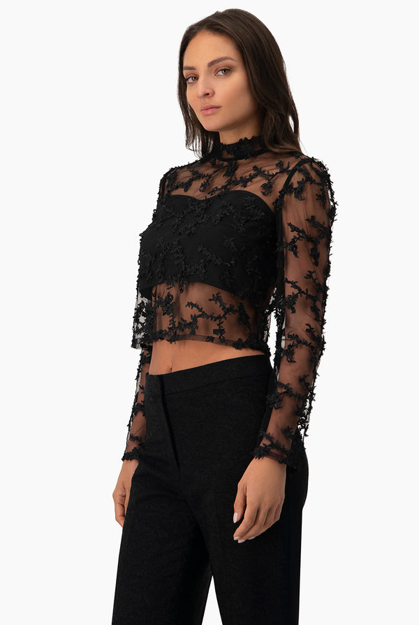 Blusa recta con textura