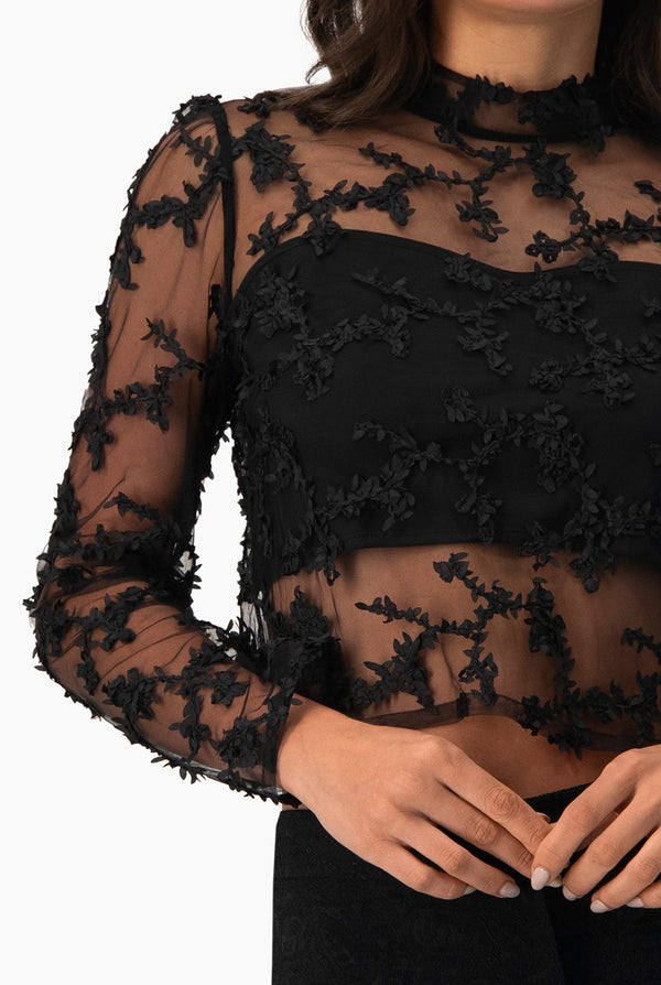 Blusa recta con textura