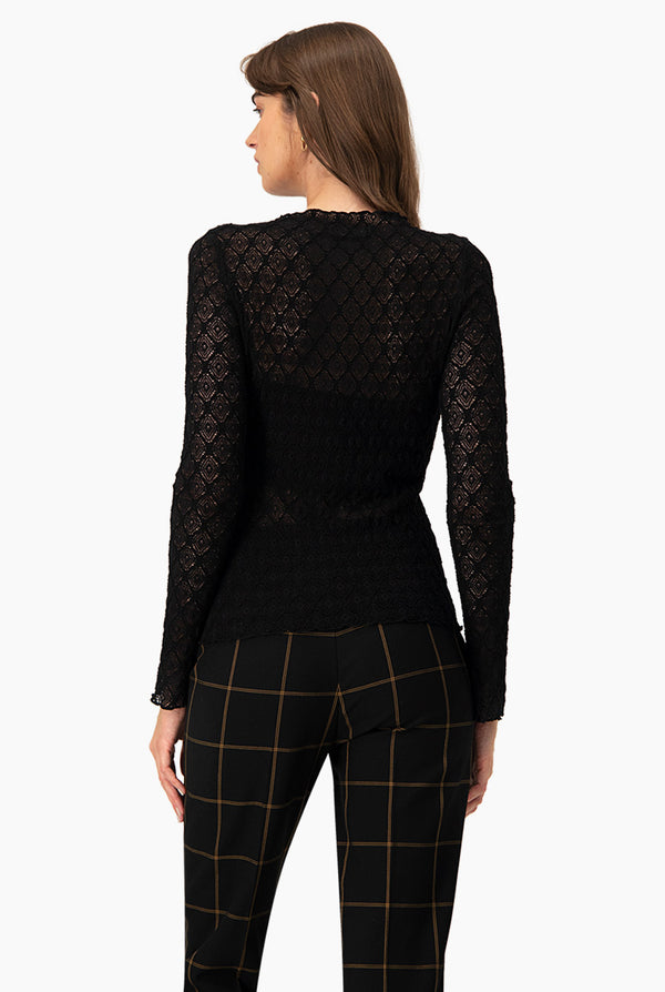 Blusa tejida negra