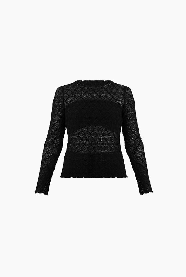 Blusa tejida negra