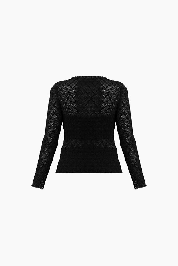 Blusa tejida negra