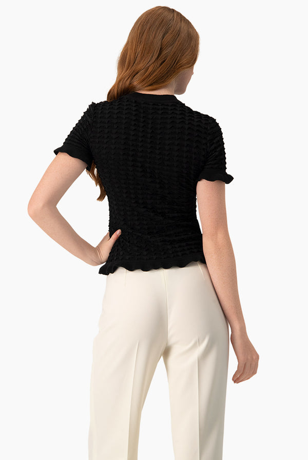 Blusa tejida color negro