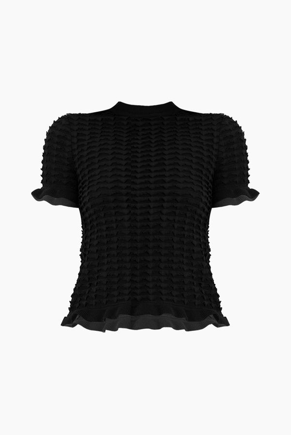 Blusa tejida color negro
