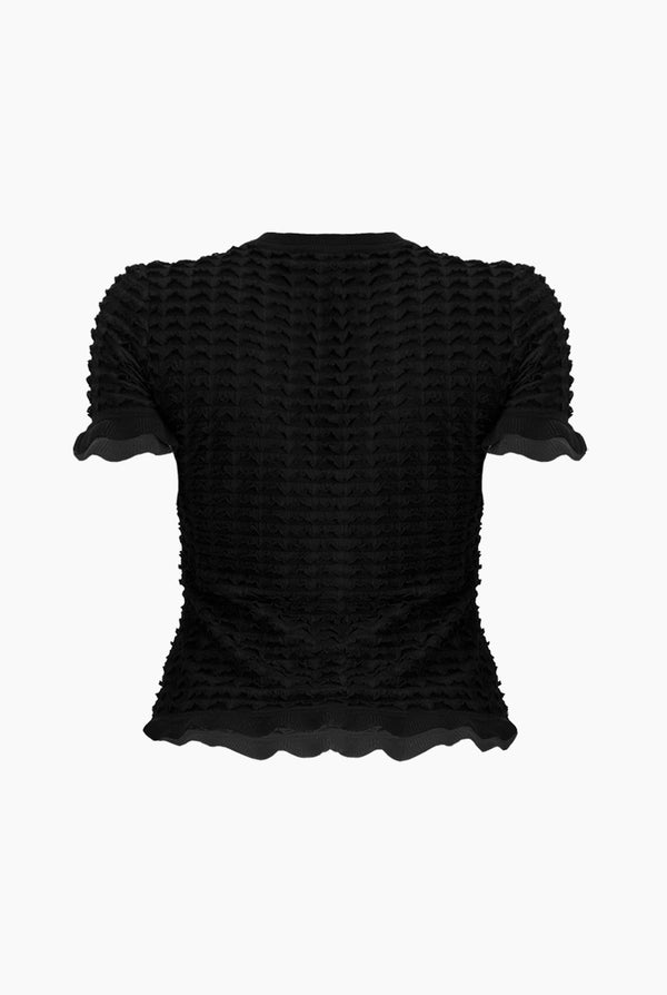 Blusa tejida color negro