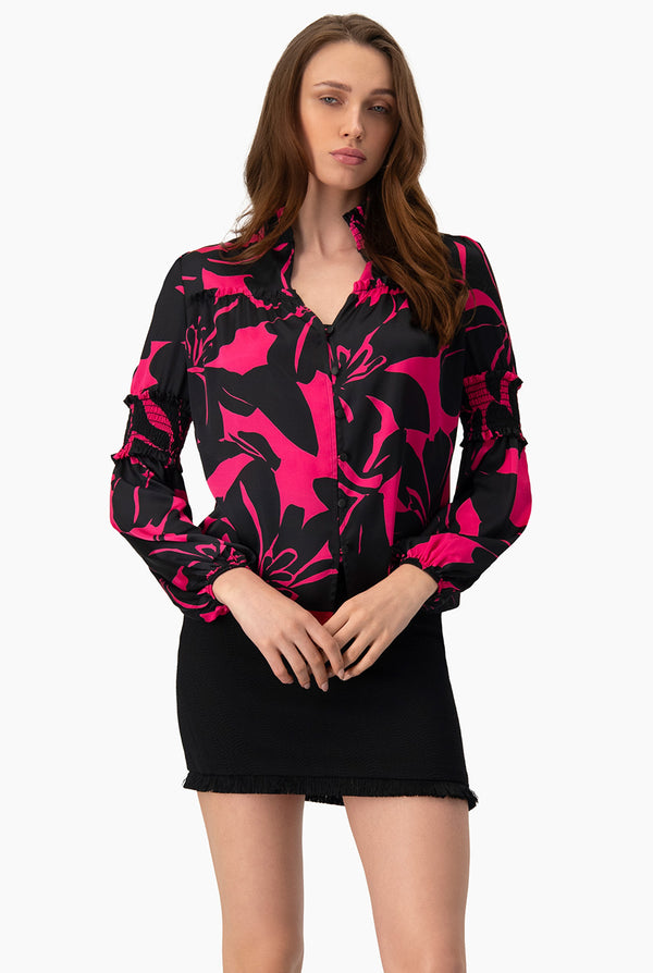 Blusa de manga larga con smock