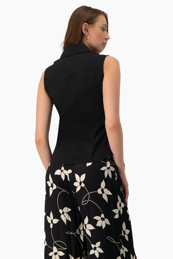 Blusa camisera sin mangas