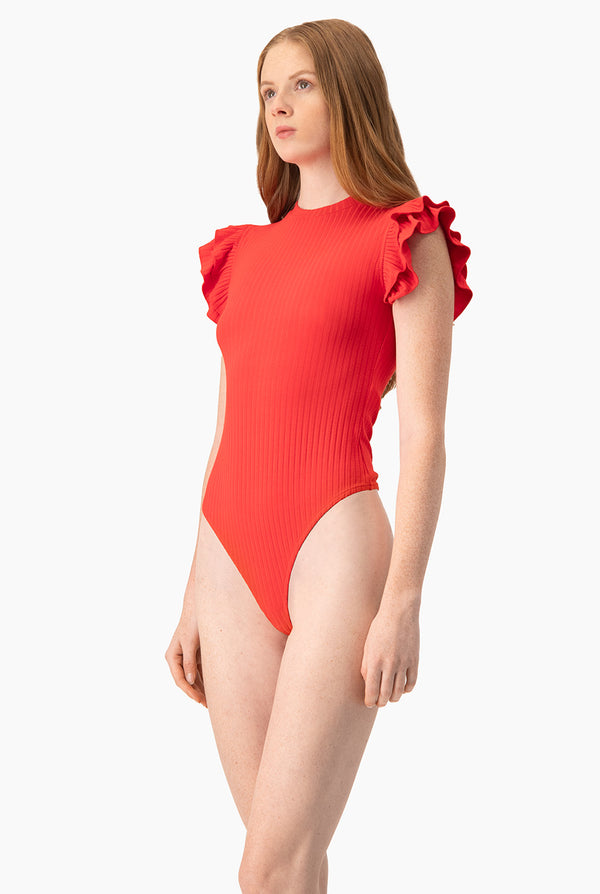 Body rojo de olan en sisa