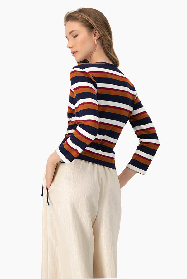 Blusa cruzada de escote V