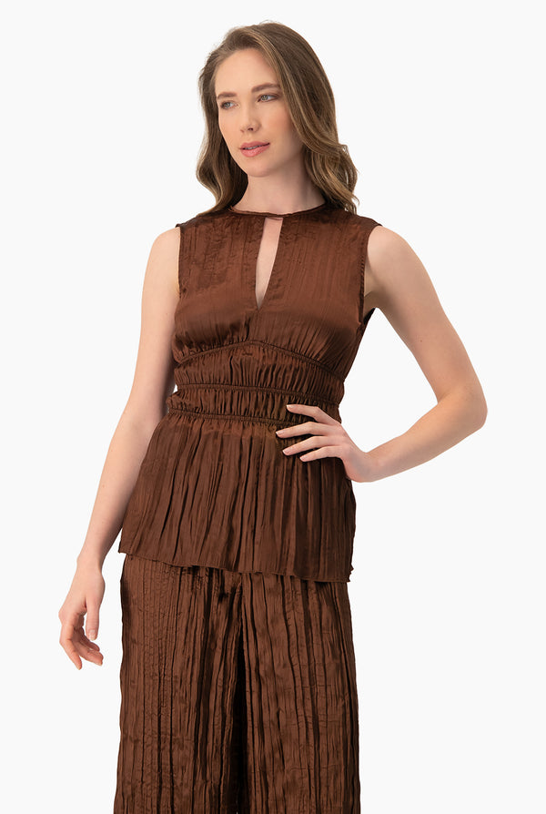 Blusa recta sin mangas