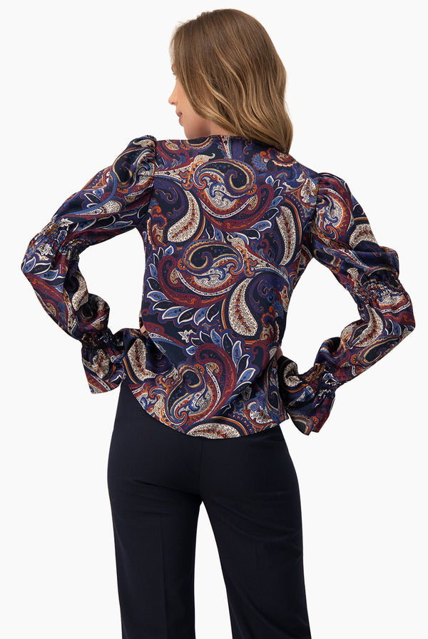 Blusa estampada de escote V