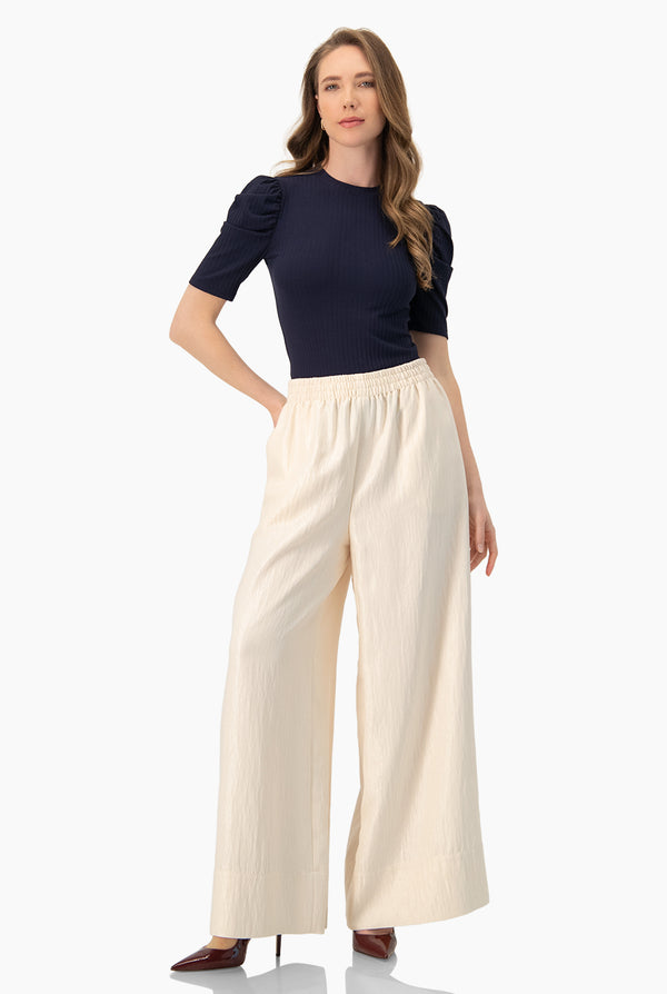 Blusa marino de hombro abullonado