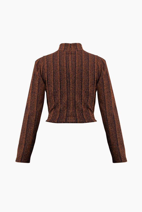 Top corto cuello alto