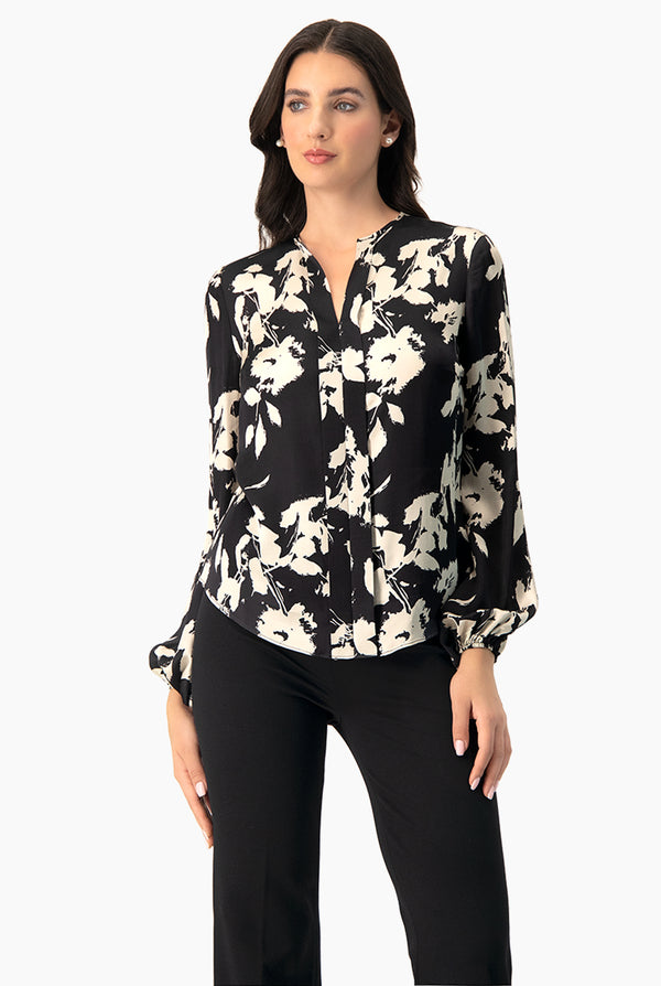 Blusa recta cuello redondo