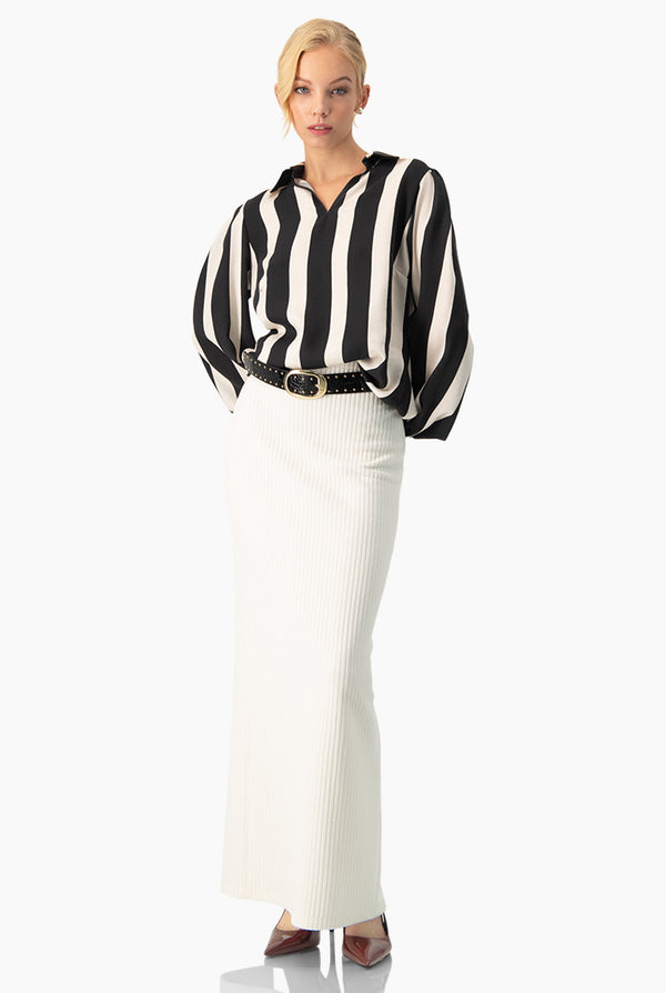 Blusa recta camisera manga larga