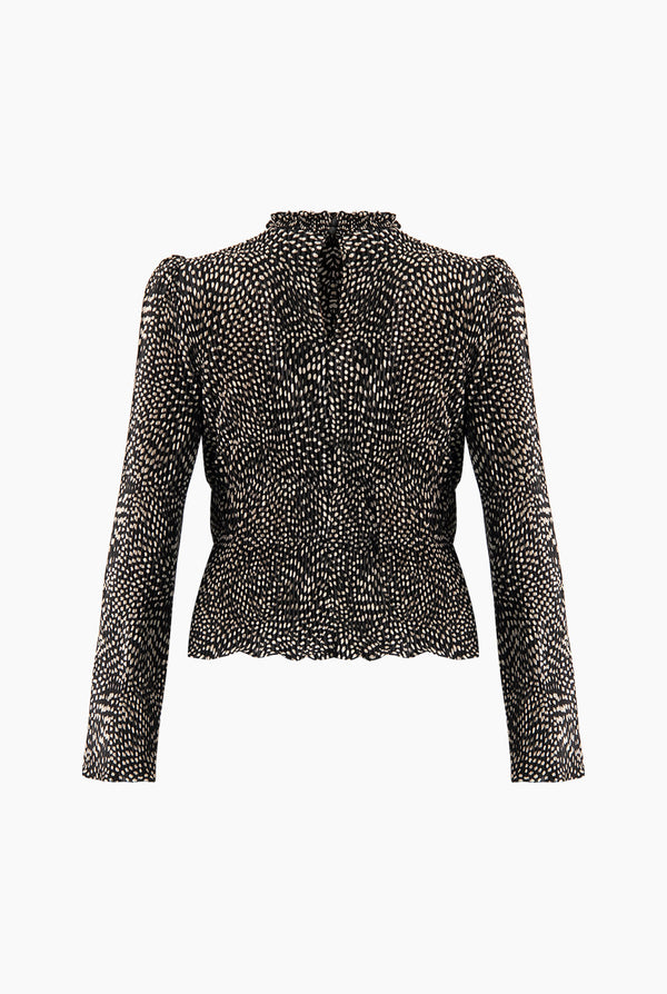 Blusa de lunares manga larga