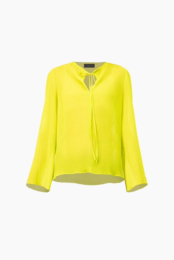 Blusa larga verde de manga larga