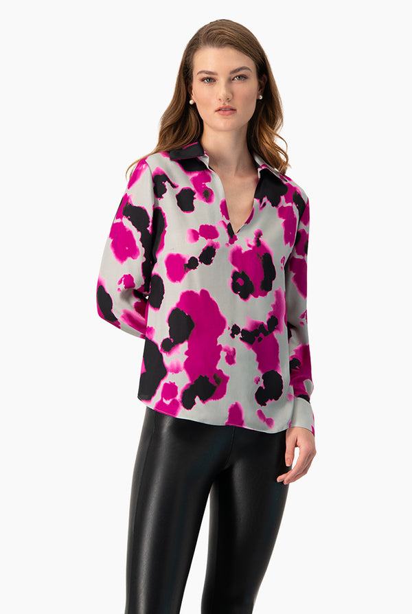 Blusa estampado de escote en V