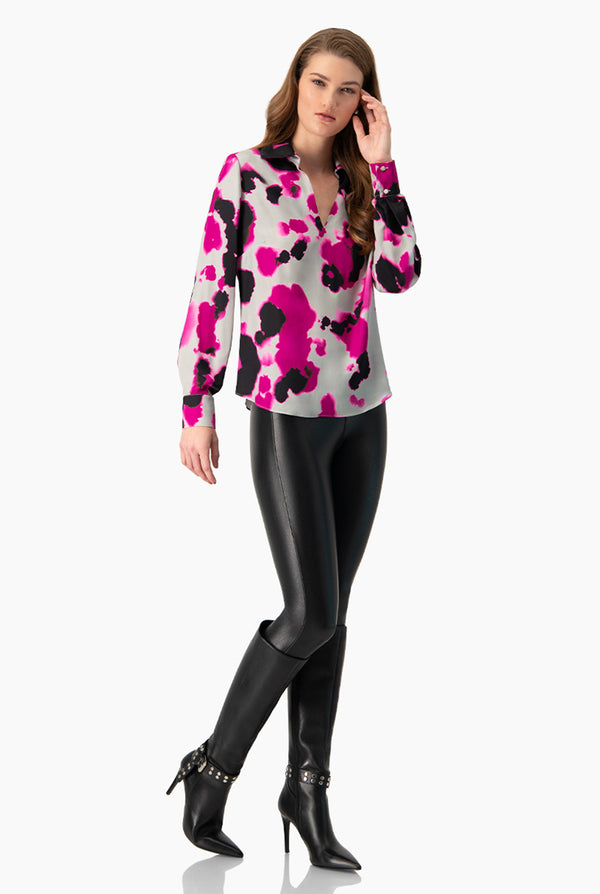 Blusa estampado de escote en V