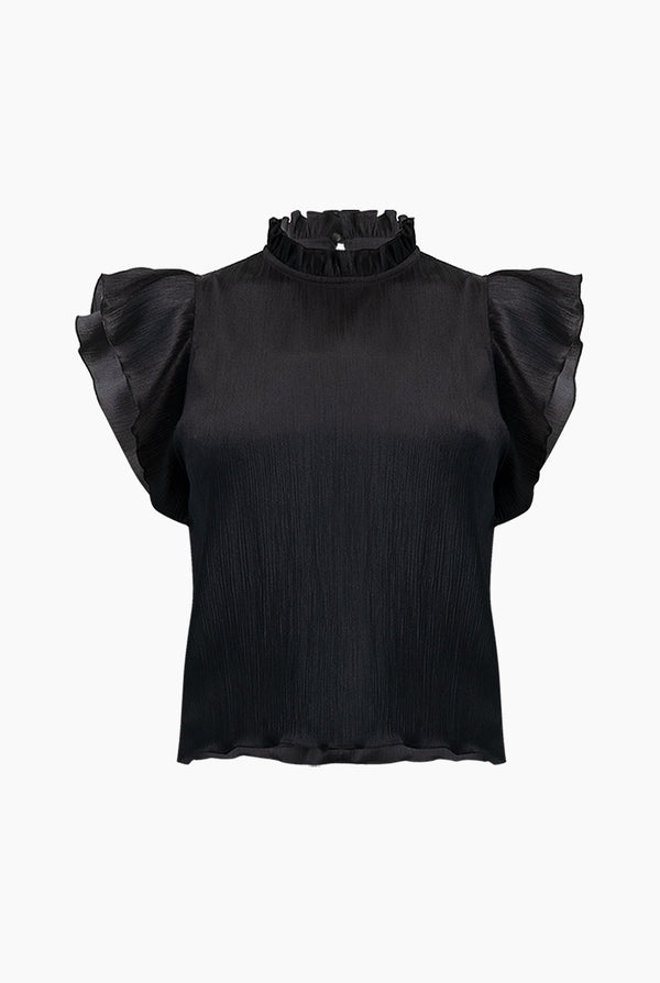 Blusa recta volantes en sisa
