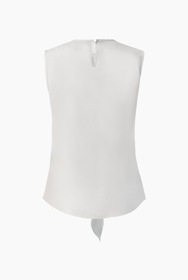 Blusa recta gris sin mangas