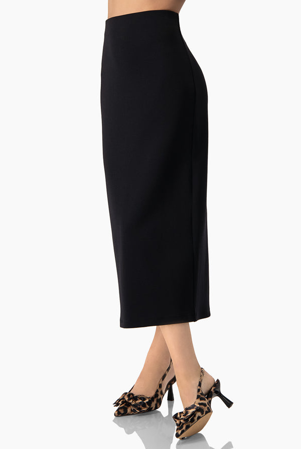Falda midi colo negra