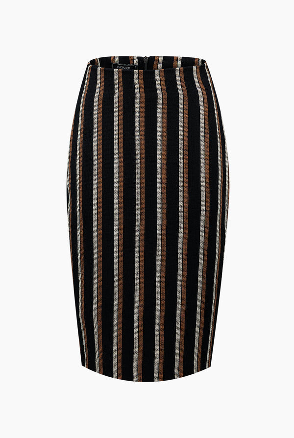 Falda midi con cierre